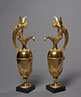 A Pair of Empire Gilt Bronze Ewers Attributed to Claude Galle
Paris, circa 1810